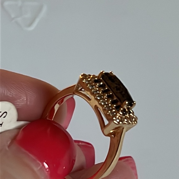 GoldFlake Bar Ring  Sz 7 - Picture 12 of 13